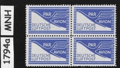 MNH postal label block Airmail Deutsche LuftPost Par Avion 1948 Germany #1794a