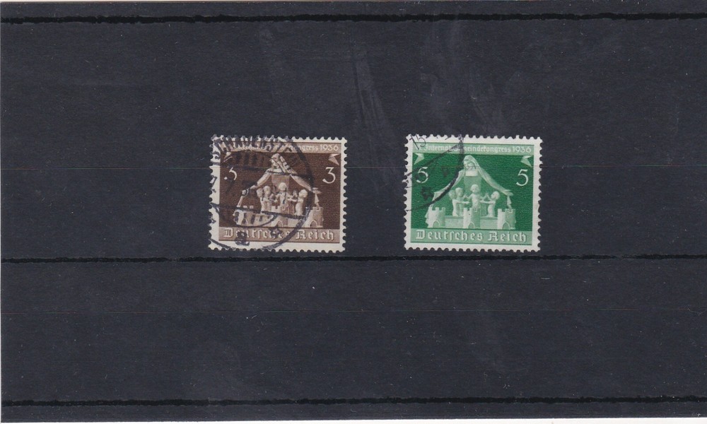 Germany – 6th International Local Government Congress – 2 used stamps 1936