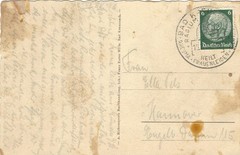 1934 Bad Kreuznach Germany Alte Brückenhäuser Postcard 6 Pf Hindenburg Posted