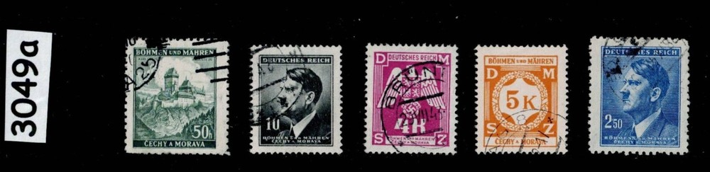 Stamps Adolf Hitler & Officials Germany Czech occupation of BaM WWII #3049a