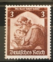Germany 1935 3rd Reich Mi 565 to 568 Sc 448 to 451 Return of Saar **MNH