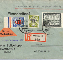 GERMANY/DANZIG Overprint WW2 Mixed Franking Cover Hamburg Reg 1940 (Poland)WG14