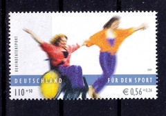 Germany Sport Aid Disabled Wheelchair Racing Single Stamp MICHEL 2166 2001
