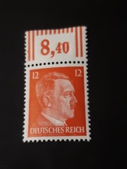 One WWII Unused German Stamps ~ Red 12 Reichspfennig Pfenning stamps , WW2 Era
