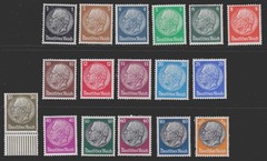 1933-1936 GERMANY HINDEMBURG ISSUE – NEVER HINGED Wmk.237 SCT.415-431 MI.512-528