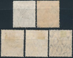 Germany Stamps Empire Scott #97-101 Used Lot – 1916 2.5pf 7.5pf 15pf Germania