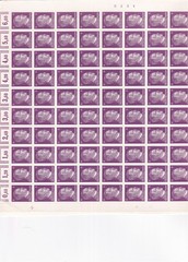 Stamp Germany 6 PF Adolf Hitler Sheet 1941 WWII 3rd Reich German MH On Paper