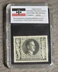 Adolf Hitler 54th Birthday 1943 Nazi German WW2 NSDAP Complete Stamp Set