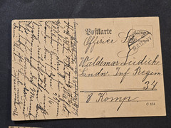 German Officers Military Document Letters Postcard & Feldpost Lot 1910s-1930s