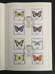 GERMANY FOLDER 1991/16 SCHMETTERLINGE BUTTERFLIES PAPILLONS