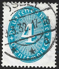 Germany, Scott #O64, 4pf Numeral, Used