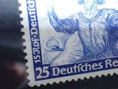 Nazi Germany 1933 Wagner Lohengrin Stamp 25 Pfg 506A MH pre-WW2 Third Reich