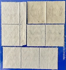 Antique German Bayern Pairs Mint Early 1900s OVPT Stamps