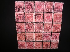 Germany 1889-1900 REICHSPOST- 10 PF, 40 Stamps Used