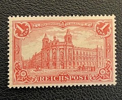GERMANY 1900 DM1 REICHPOST STAMP, SCOTT 62, MICHEL 63 TYPE B, MINT/LH.