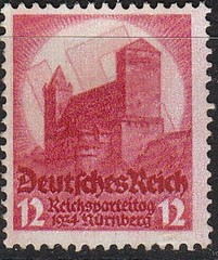 Stamp Germany Mi 546-7 Sc 442-3 1934 War Reich Castle Nuremberg MNH