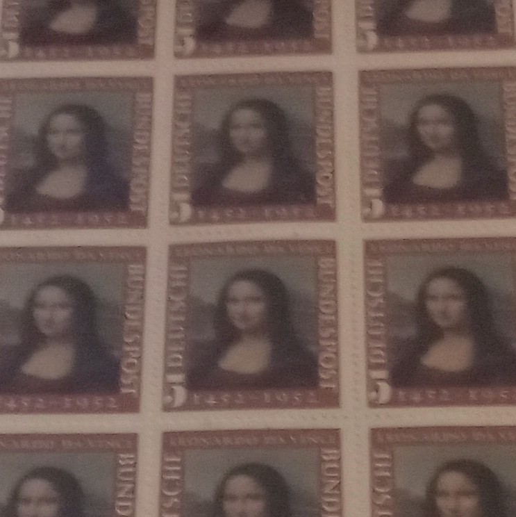 Bundespost Germany 1952 Leonardo da Vinci Art Stamp Full Sheet 5 MNH Thats 50 St