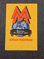 WW2 Nazi German Third Reich 1937 Leipzig Fair Labels Pair German Poster Stamps