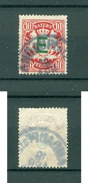 Bayern. Germany 1908. 10Pf. Overprint E. Railway, Official. Cancel.