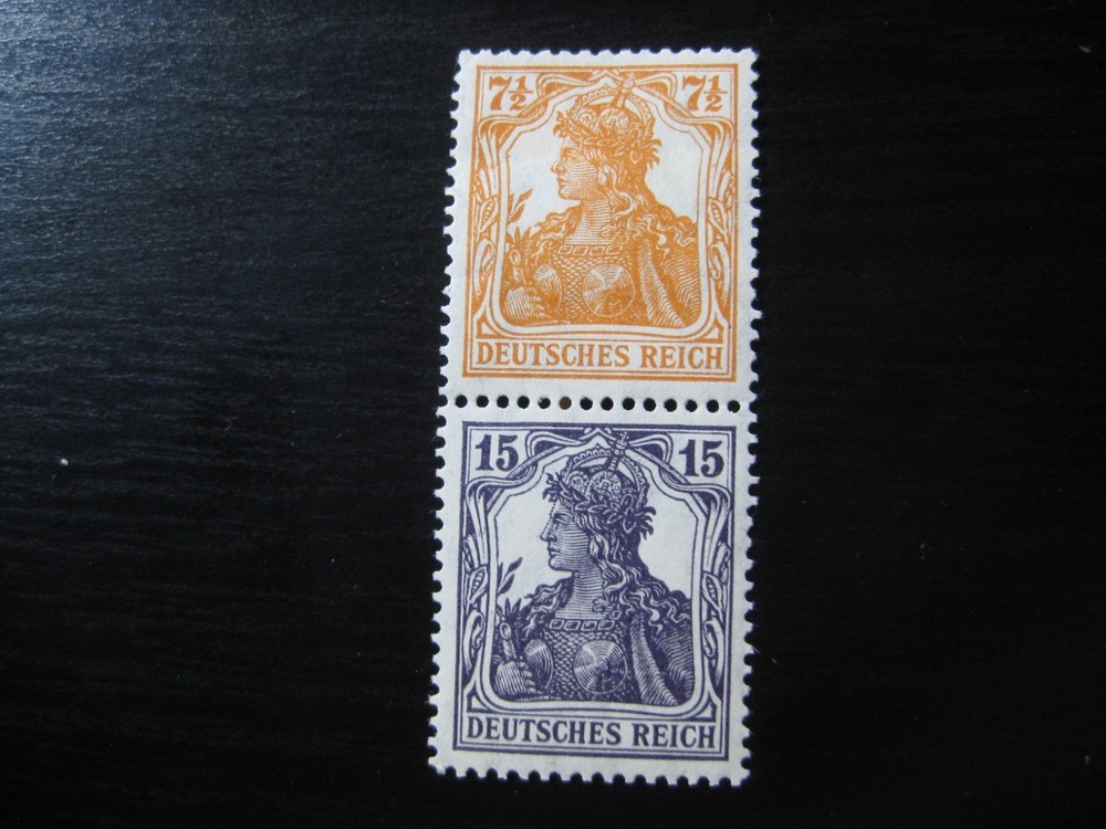 DEUTSCHES REICH Mi. #S8 scarce mint booklet stamp pair! CV $215.00