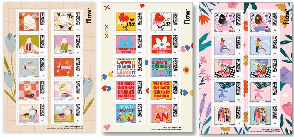 Germany 2025 Limited edition “Flow Magazin” 3 x 10 Sheets Self-adhesive MNH