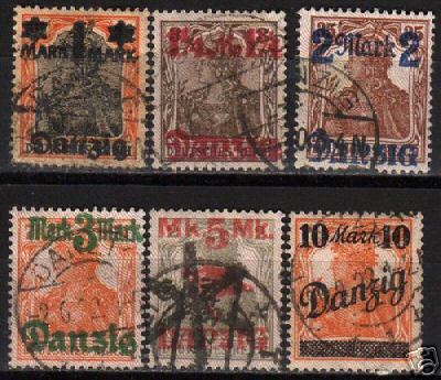 Danzig 1920 MI 41I-46I CANC VF