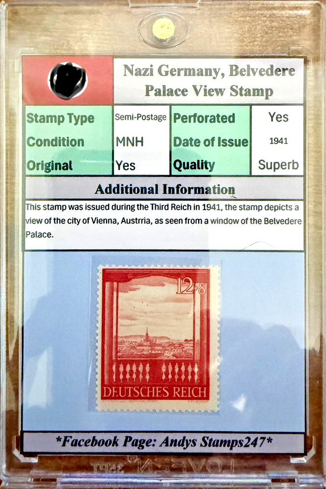 Nazi Germany, Third Reich, Belvedere Palace View Stamp, 1941
