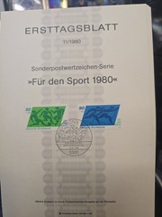 Germany 1980 complete year in ERSTTAGSBLATT (26 SETS) in perfect condition