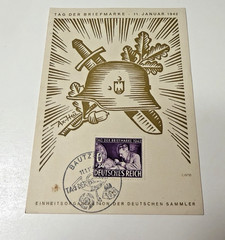 Germany 1942 Postcard Tag der Briefmarke Special Cancel Bautzen