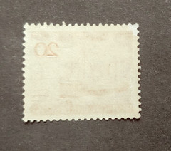 1952 HELIGOLAND BOAT SHIP VF MNH 20PF GERMANY DEUTSCHLAND