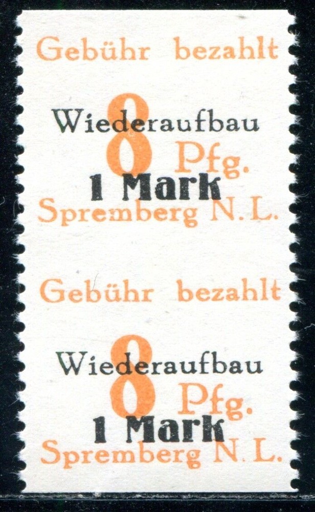 LOCAL ISSUES SPREMBERG 1945 19Auw ** MNH FLAWLESS PART PERFORATION 130€(J7328