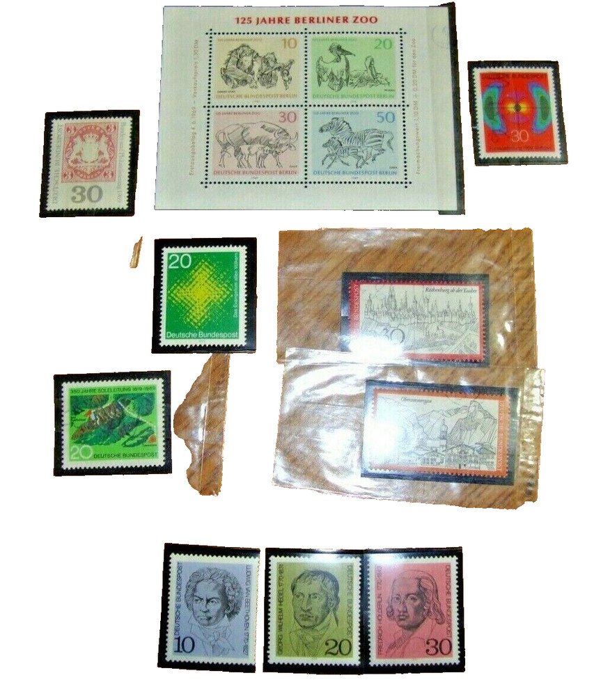GERMANY BRD STAMPS 1969 LOT OF 20 MNH