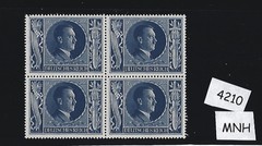 #4210 MNH stamp block B233 Adolf Hitler 1943 Birthday WWII Germany Third Reich