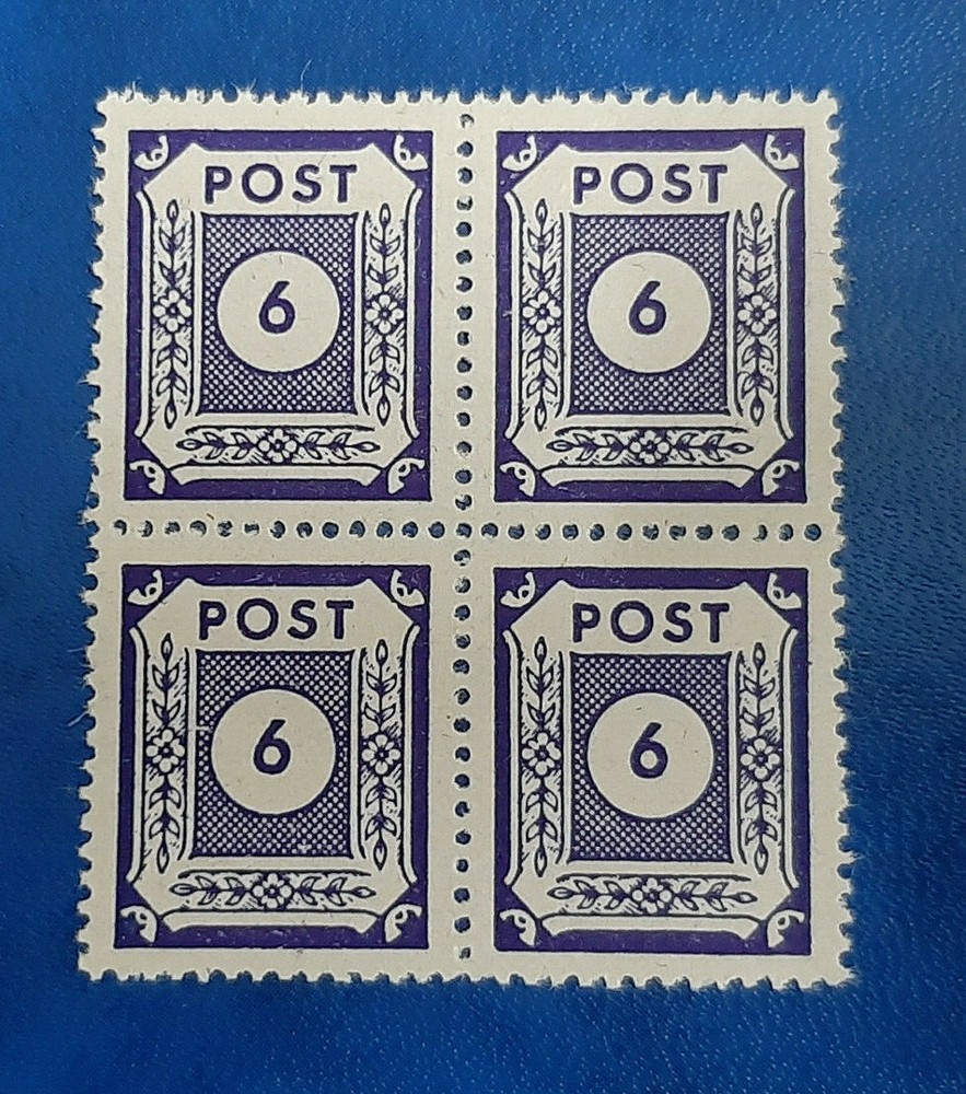 Germany Stamps Allied Occupation 4x 6 Pfennig 1945 Block SBZ Mi. Nr. 58 b (19810