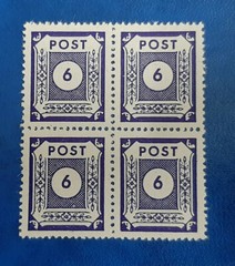 Germany Stamps Allied Occupation 4x 6 Pfennig 1945 Block SBZ Mi. Nr. 58 b (19810