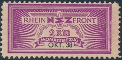Stamp Germany Revenue WWII 3rd Reich NSZ National Newspaper Oct 1938 MNG