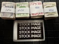 GERMANY 4 BUNDLES OF 100+/- CASTLE DEFINITIVE 10, 50, 60, 80pf 1187