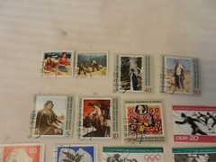 Lot of 22 East Germany Stamps 1968-1969, 1971, 1973 Art, Fossils, Sports, More