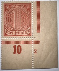 Travelstamps: 1920 Germany Stamps Scott #010 Weimar Republic, 1 Mark, MOGNH.