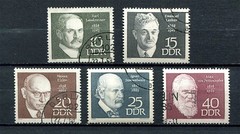 Germany – DDR : Famous People set from 1968 – CTO