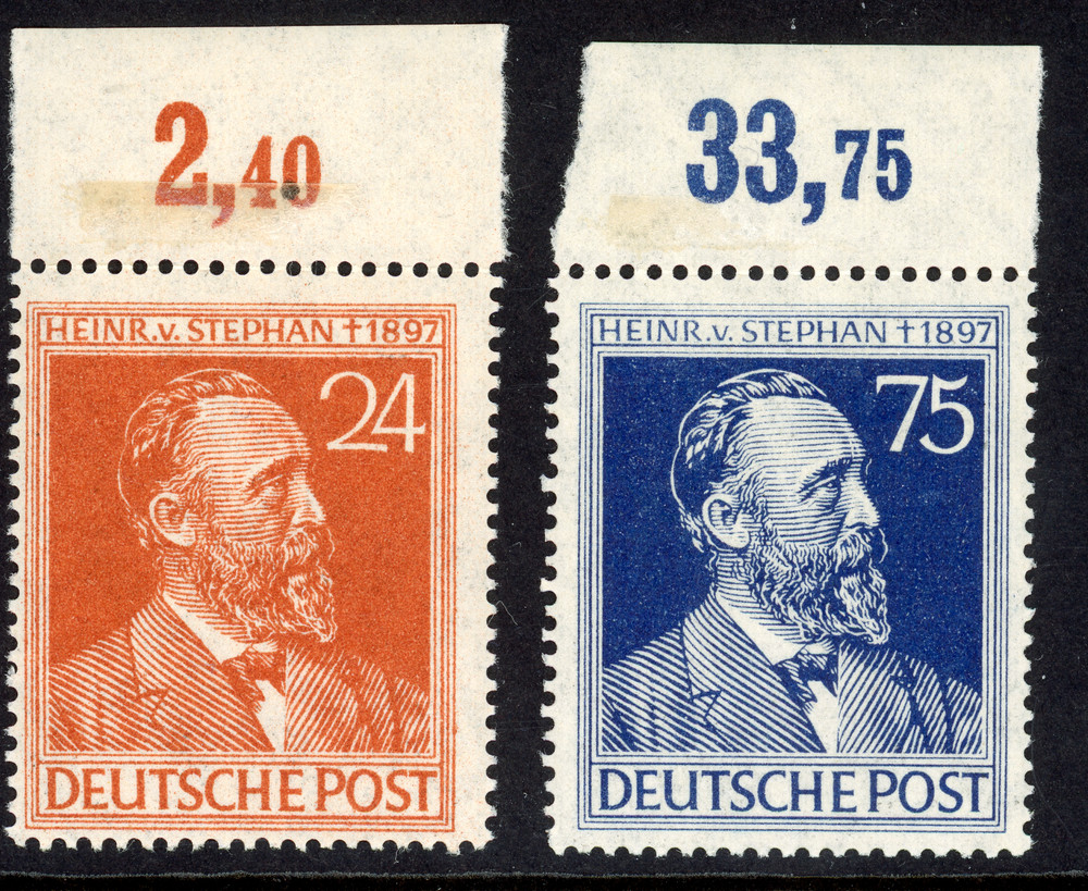 Germany 1947, SG949/950, 24pf + 75pf, Allied Occupation, set of 2 mint stamps