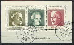 Germany 1969 Women’s Suffrage sheet SG MS 1499 used A150 *COMBINED POSTAGE*