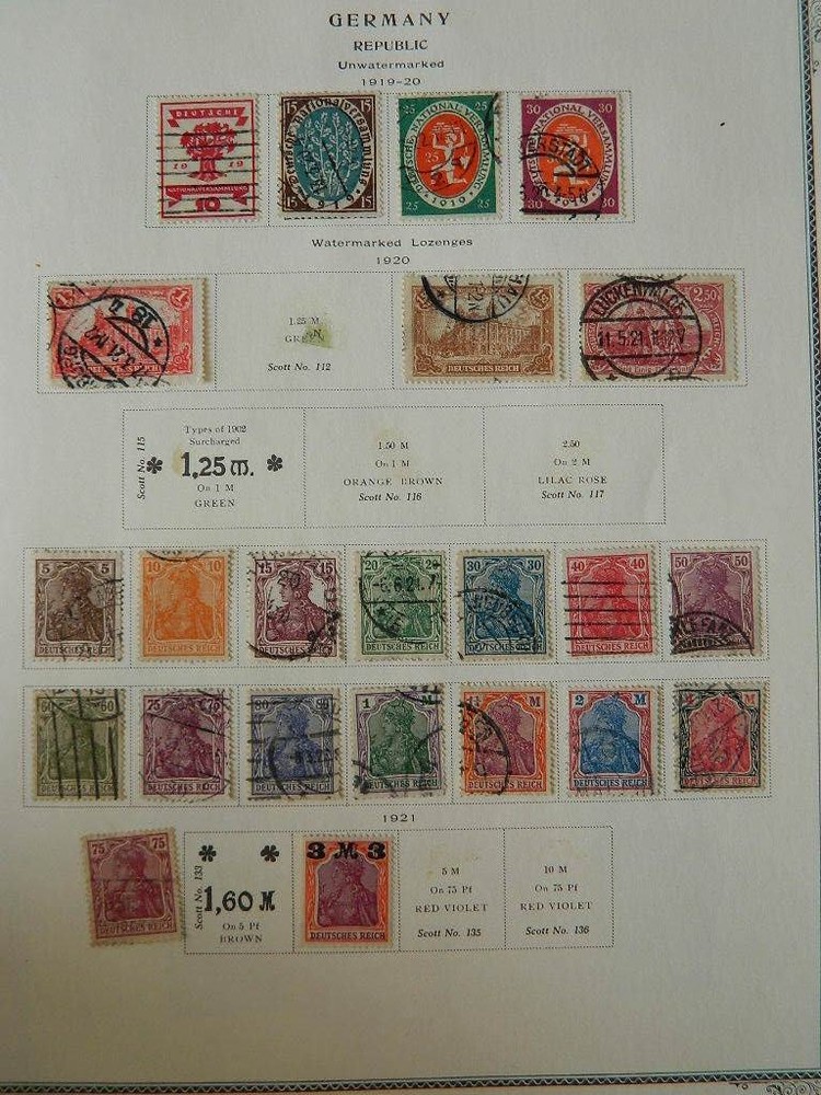 1812 GERMANY SC# 105//134 MOUNTED MINT/USED CAT $40+