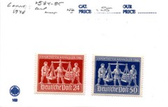 Germany, Postage Stamp, #584-585 Mint NH, 1948 Hanover Fair (AB)