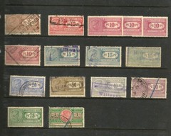 GERMANY old back of the book, Frachtstempel stamps, 12 canceled, 3 MNH