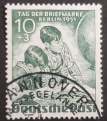 Germany, West Berlin, very nice 1951 Stamp Day 10 pfg semi postal