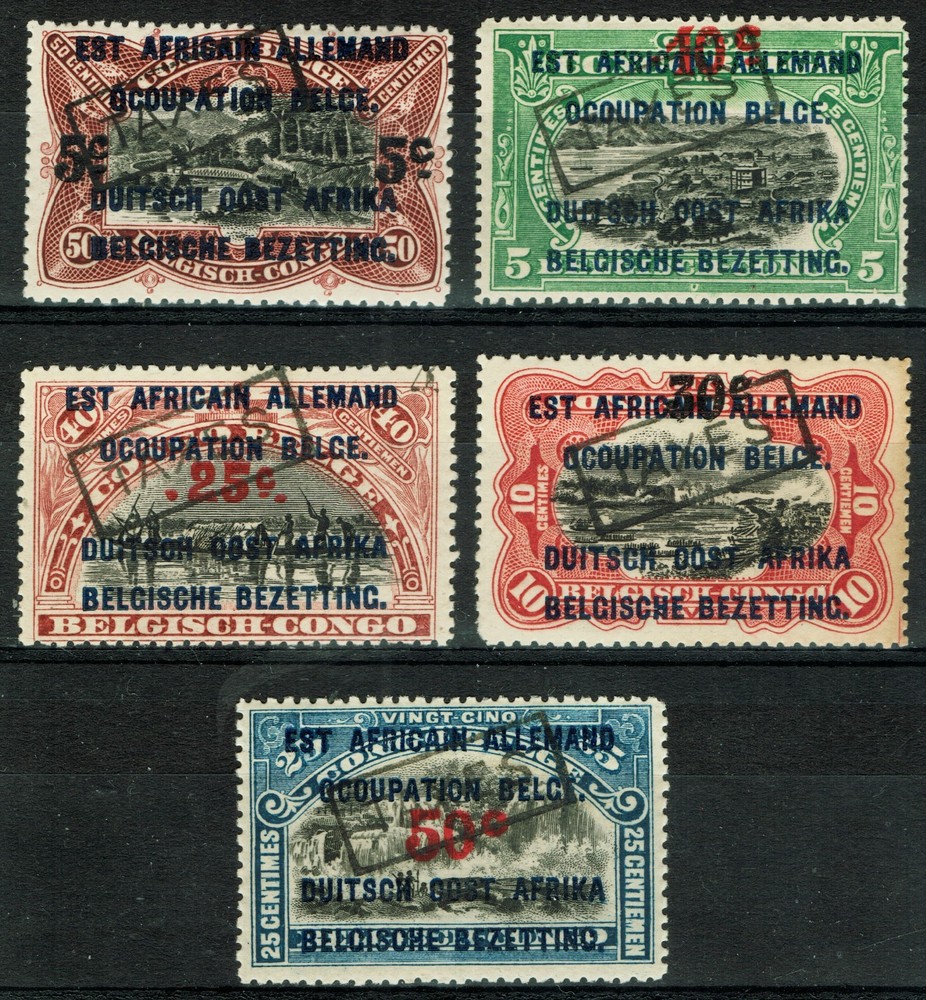 [st4205] GERMAN EAST AFRIKA 1922 BELGIAN CONGO mnh black ovptd „POSTAGE DUE“