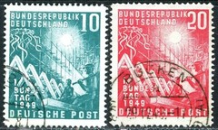 Stamps Germany, Scott # 665-666 used, complete set