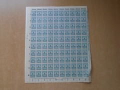 Germany – SG316 1M DM greenish blue 1923. 10 x complete sheets of 100 stamps.