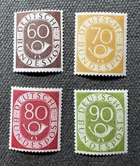 1951 Bundle MiNr. 123-138 kpl. Posthorn Set MLH OG Impeccable and Unsigned